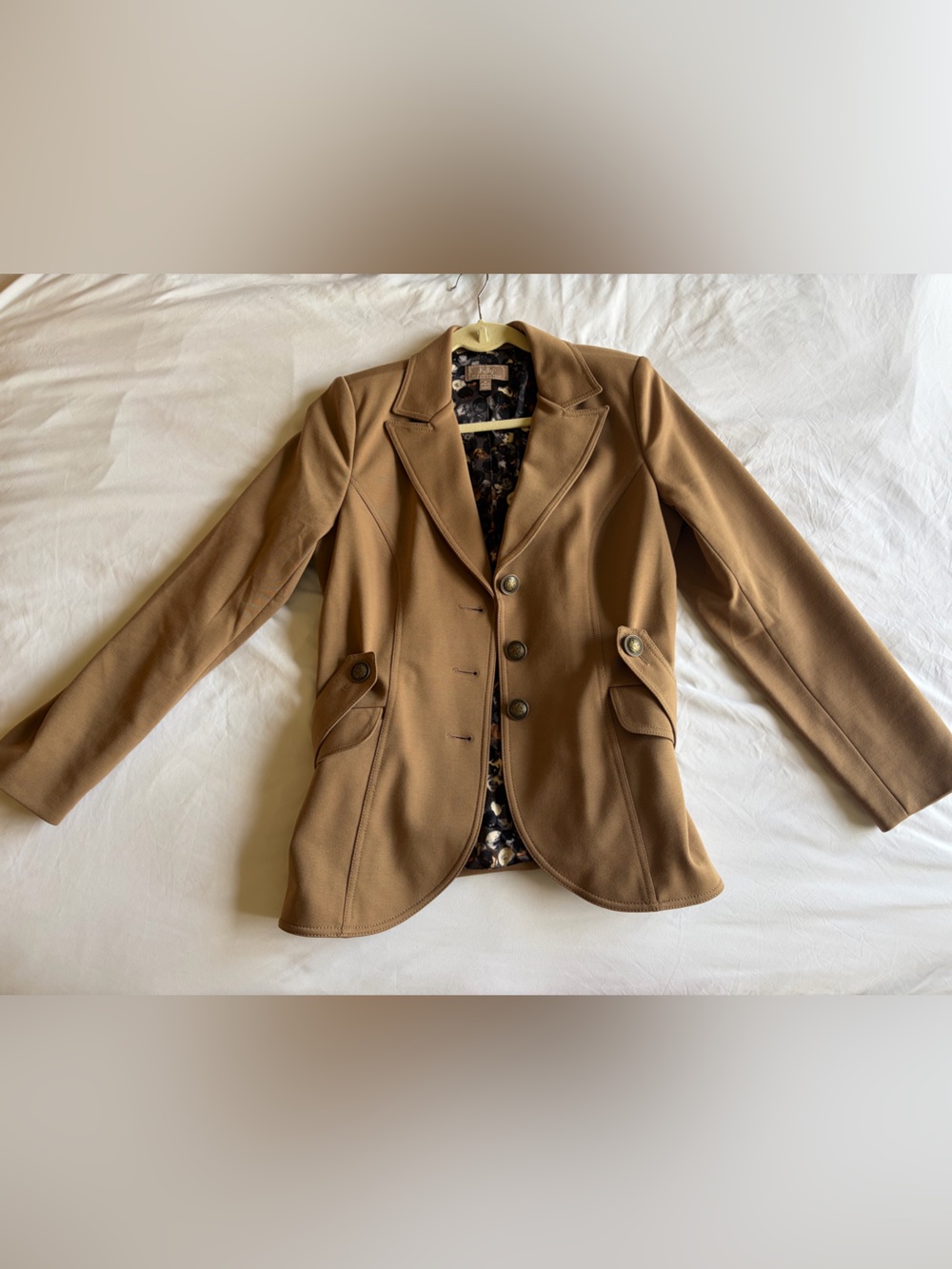 Structured Camel Brown Women’s Blazer Jacket
